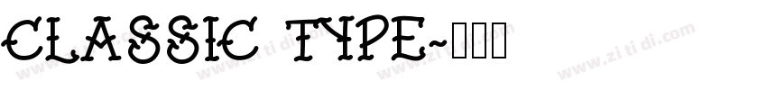 Classic type字体转换